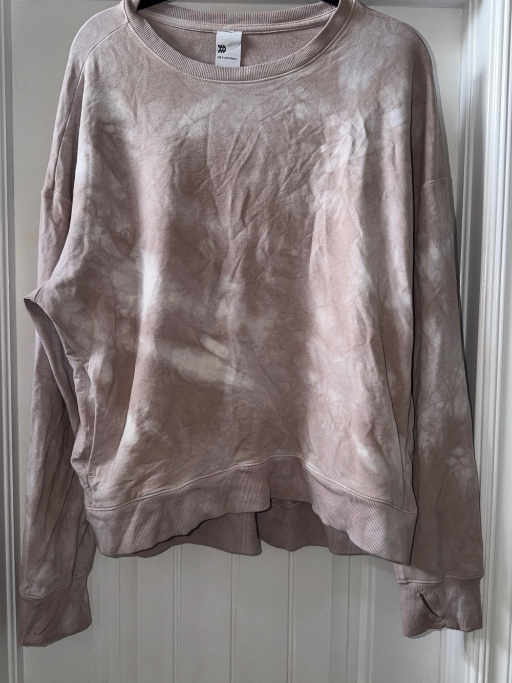 all in motion Taupe Tie-Dye Crewneck Sweatshirt